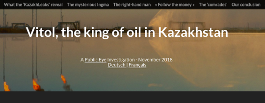 A New Investigation: The Oil and the Kazakh President’s Son-In-Law